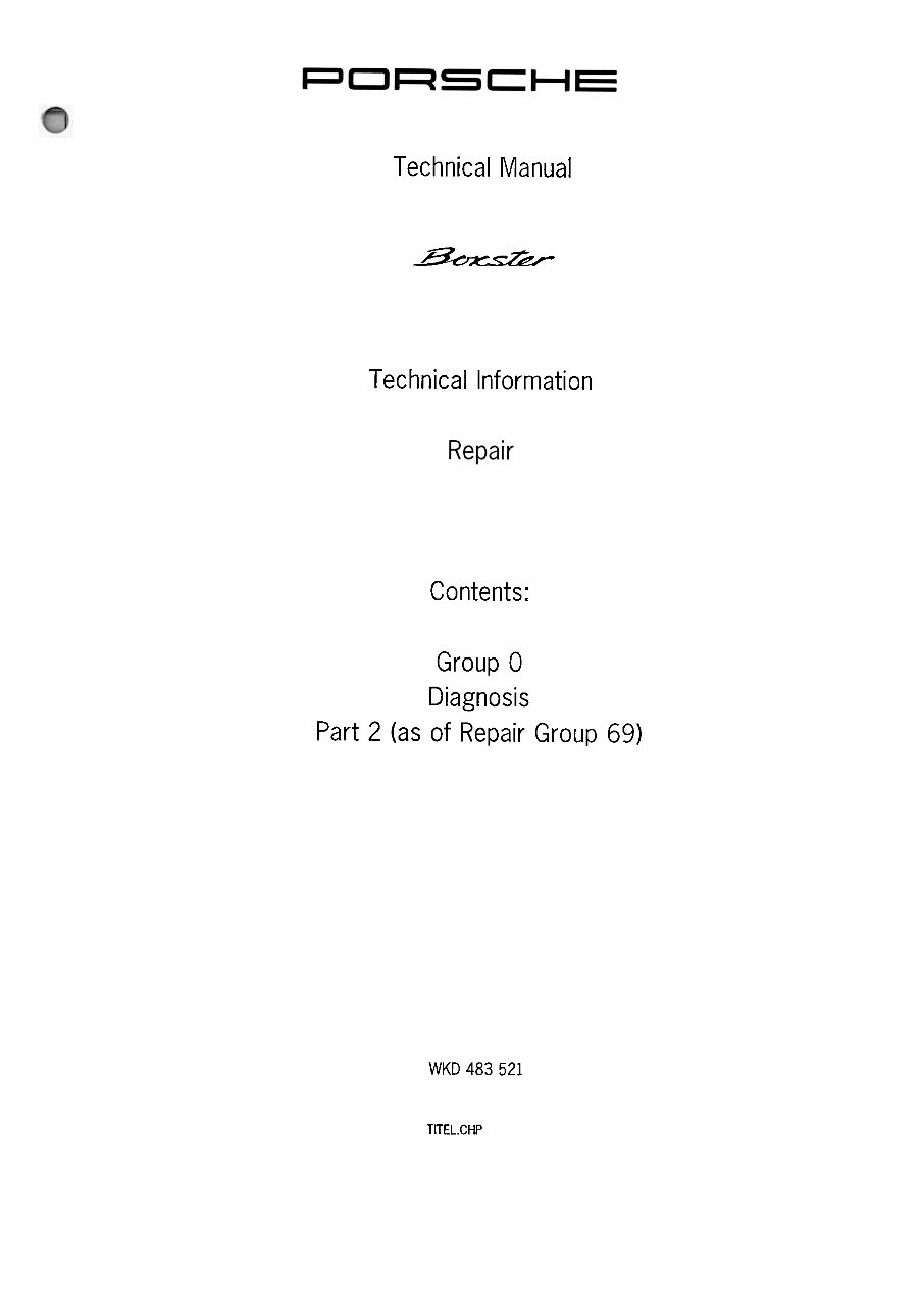 1997-2001 Porsche Boxster 986 Service & Repair Manual preview img 1