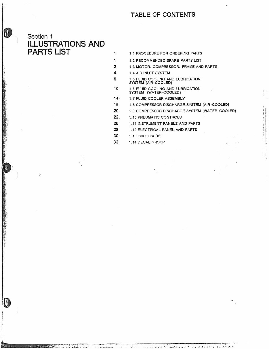 Sullair series 10B 50hp screw compressor parts book preview img 5