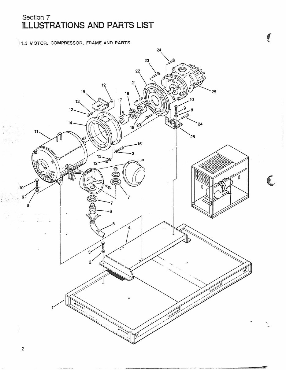 Sullair series 10B 50hp screw compressor parts book preview img 7