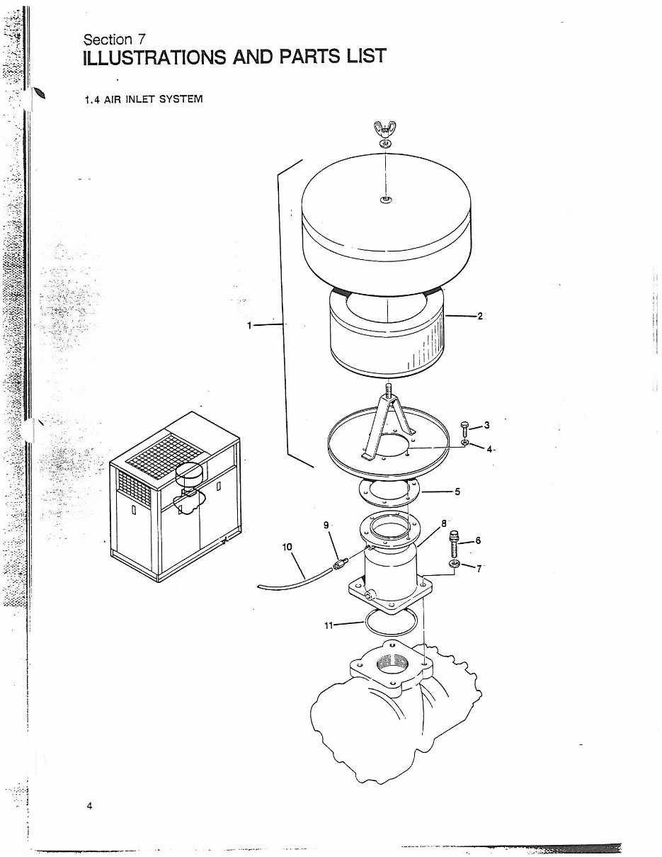 Sullair series 10B 50hp screw compressor parts book preview img 9