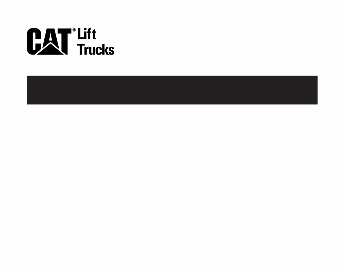 CAT Lift Truck GP40K GP40KL GP45K GP50K DP40K DP40KL DP45K DP50K Operation & Maintenance Manual # 1 preview img 1