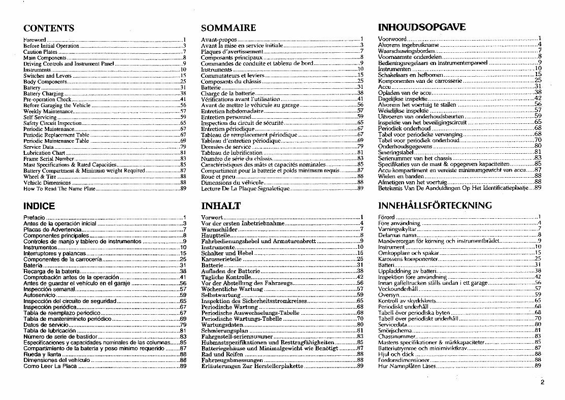 Toyota Electric Forklift Truck FBESF10, FBESF12, FBESF15 Operating and Maintenance Instructions preview img 3