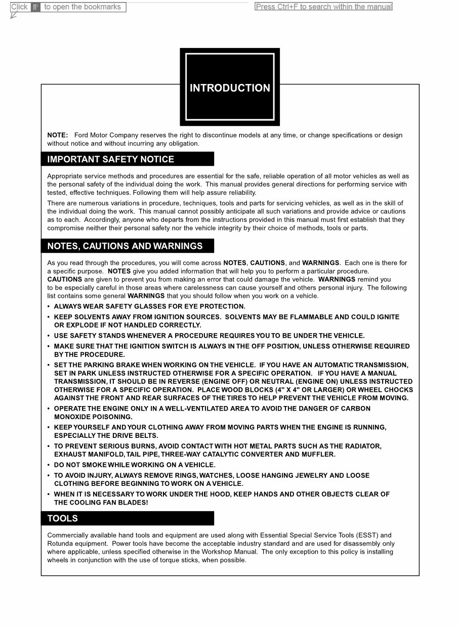 2007 GRand MARQUIS Service and Repair Manual preview img 1