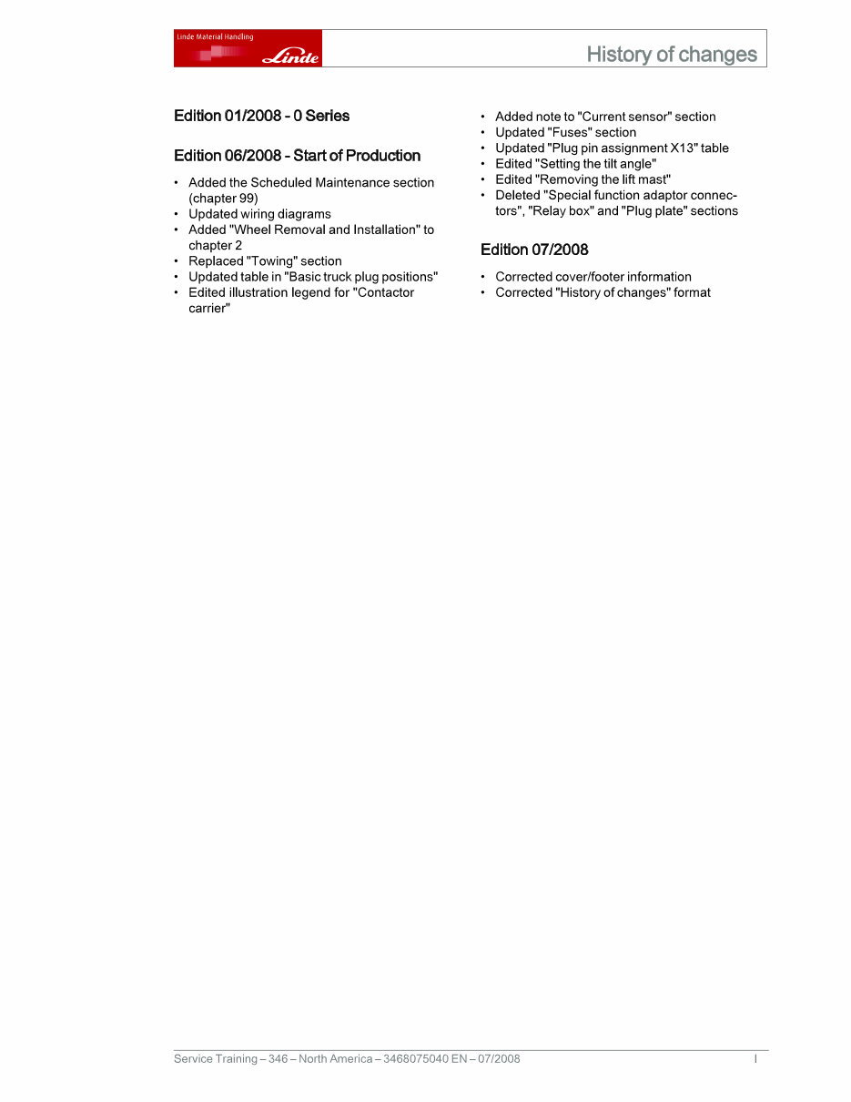 Linde Electric Forklift Truck 346 Series: E18, E20 Service Training Manual preview img 3