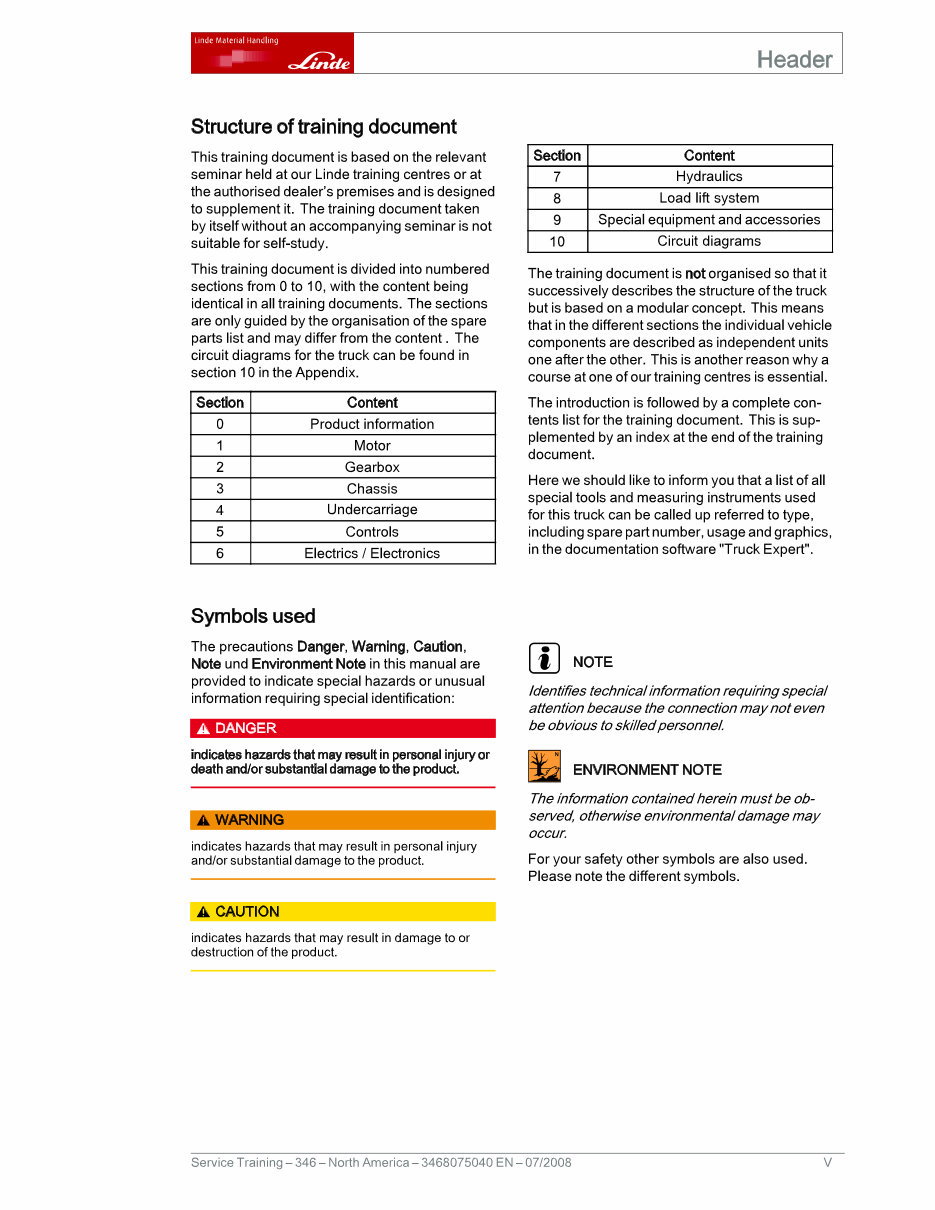Linde Electric Forklift Truck 346 Series: E18, E20 Service Training Manual preview img 7