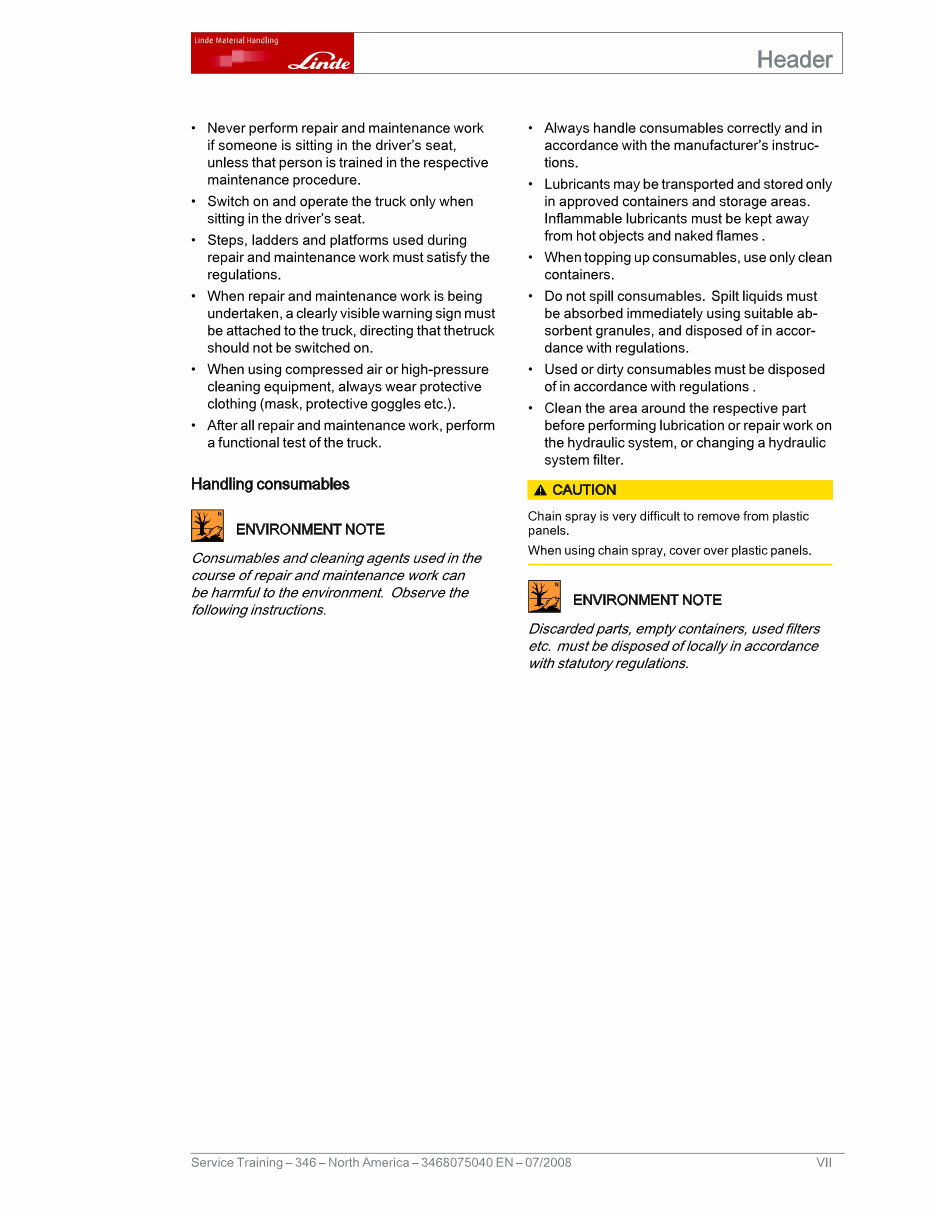 Linde Electric Forklift Truck 346 Series: E18, E20 Service Training Manual preview img 9