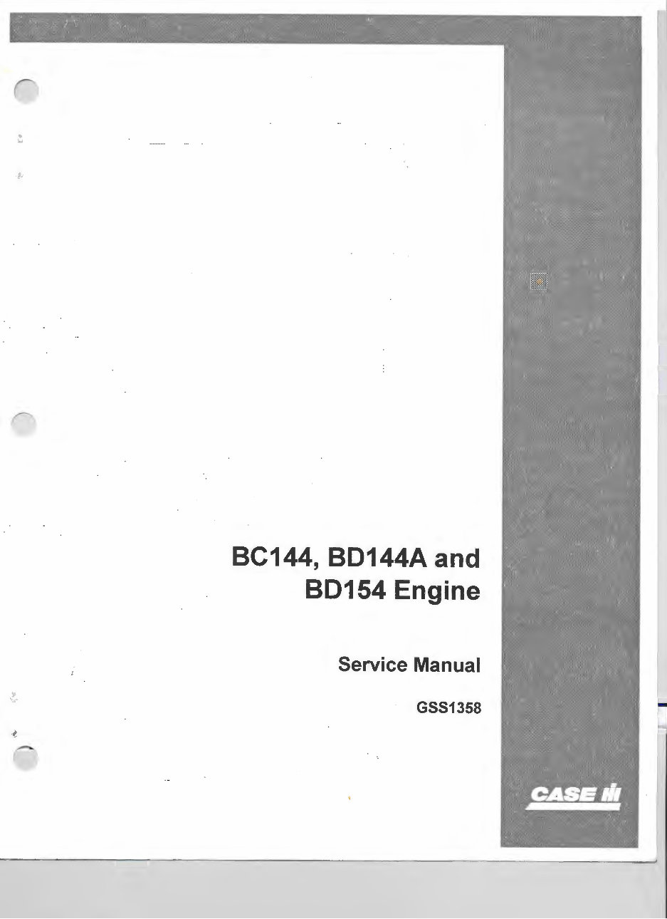 IH International Harvester BC144, BD144A, BD154 Engine Complete Workshop Service Repair Manual preview img 1