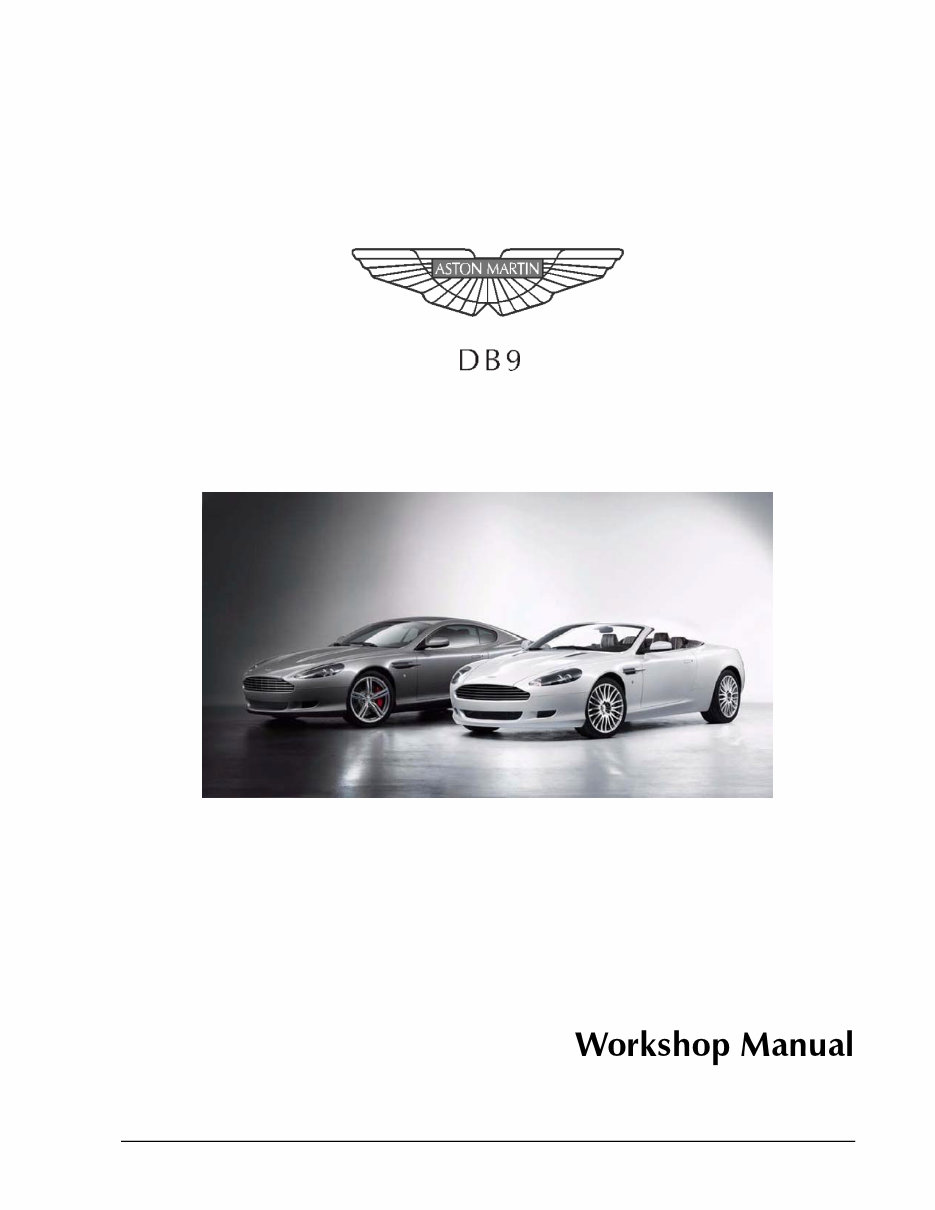 2004-2008 Aston Martin DB9 Service & Repair Manual preview img 1