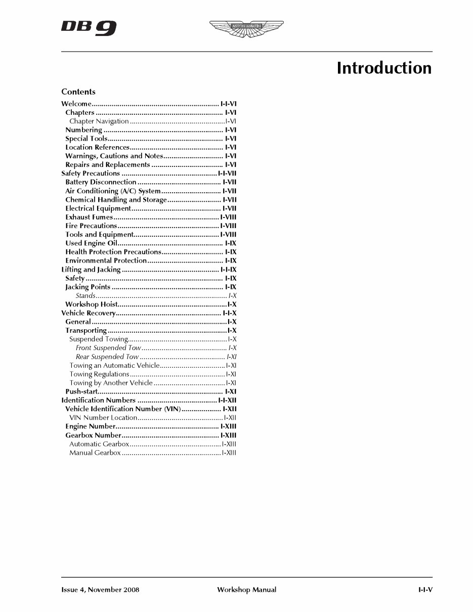 2004-2008 Aston Martin DB9 Service & Repair Manual preview img 5