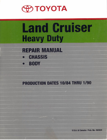 1984-1990 Toyota Land Cruiser Heavy Duty (Chassis & Body) Service & Repair Manual preview img 1