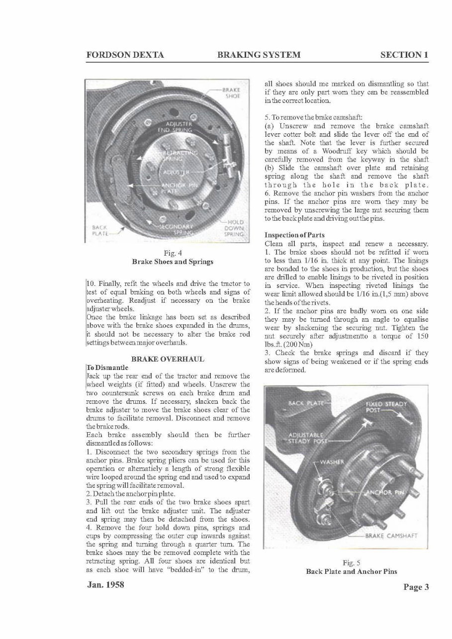 Peaceful Creek Fordson Dexta & Super Dexta Tractor Parts Manual – 1957-1964