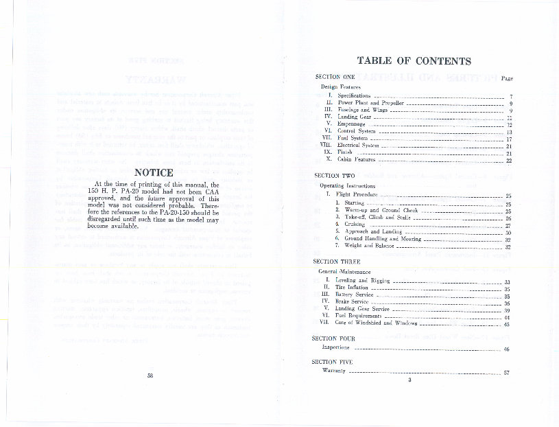 Piper PA-22 150 / 160 tri pacer POH manual preview img 2