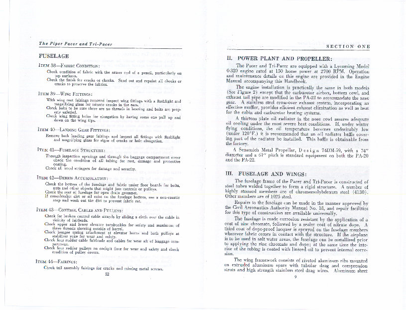 Piper PA-22 150 / 160 tri pacer POH manual preview img 5