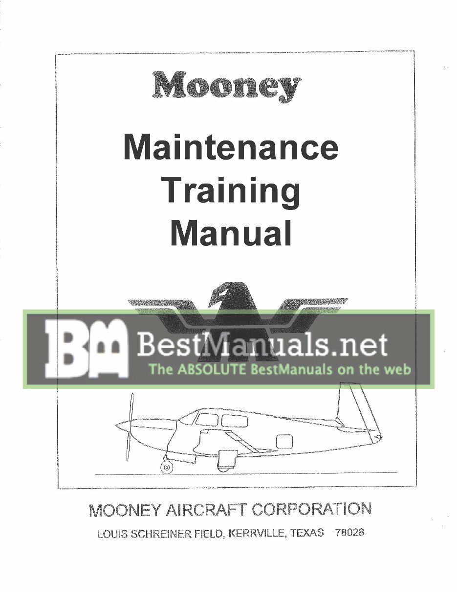 Mooney Service School Aircraft Maintenance Repair Training Manual - preview img 1