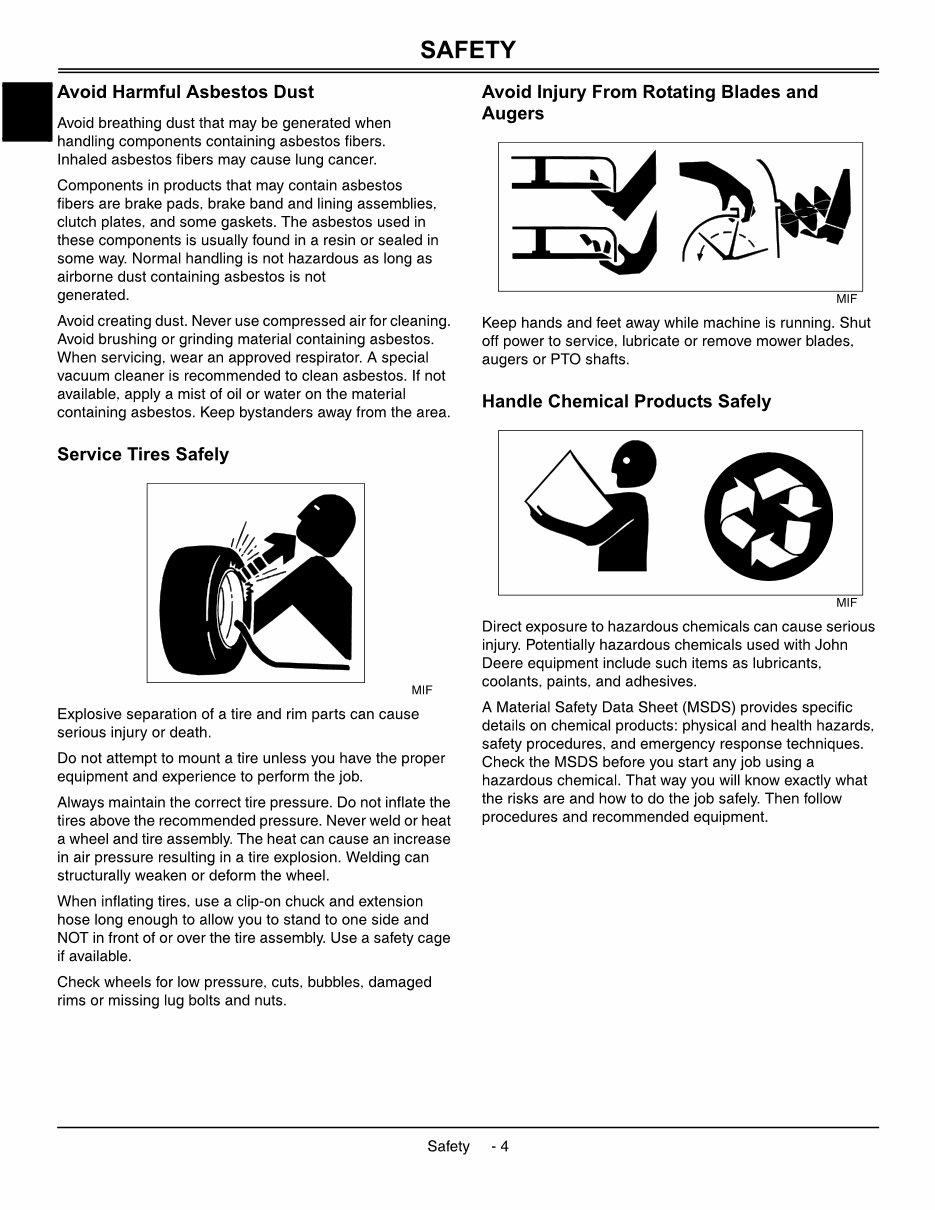 John Deere 102 115 125 135 145 155C 190C Lawn and Garden Tractor Repair Manual preview img 8