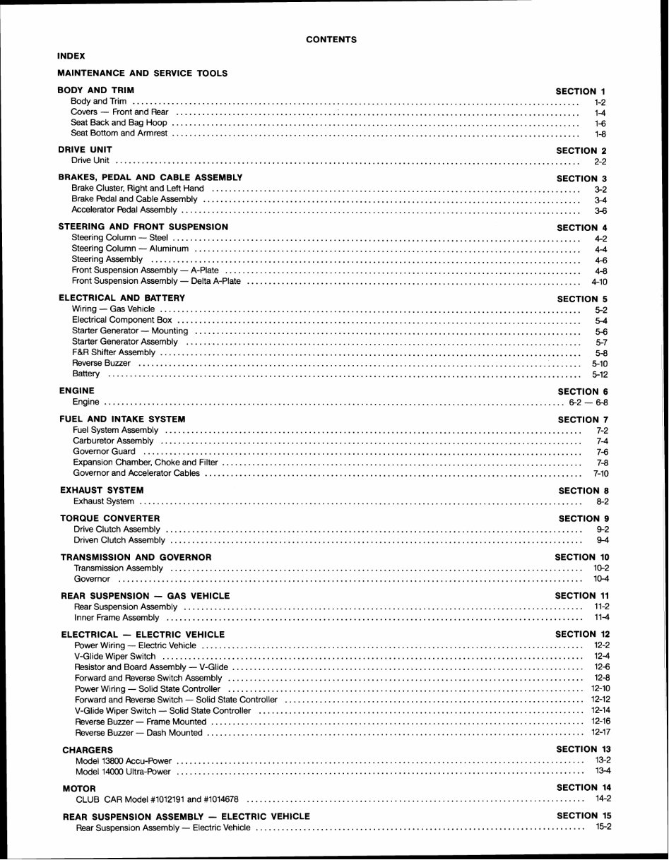 1981-1992 Club Car DS Gasoline Electric Car Illustrated Parts List preview img 5