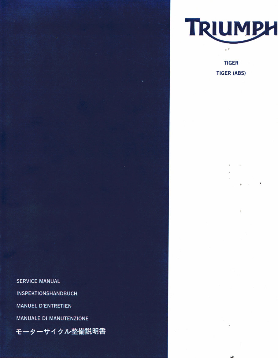 2005-2014 Triumph Motorcycle Tiger/SE/Sport Service & Repair Manual preview img 1