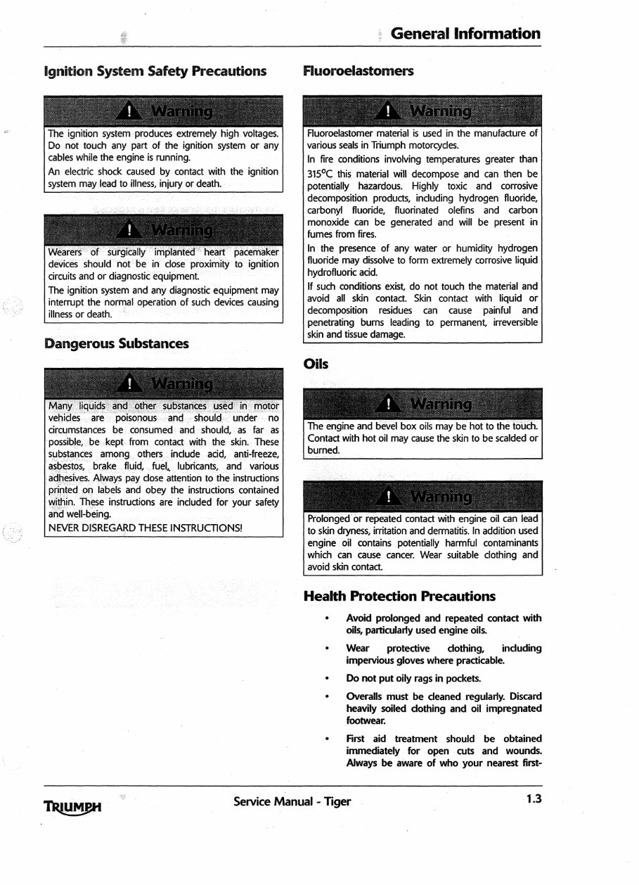 2005-2014 Triumph Motorcycle Tiger/SE/Sport Service & Repair Manual preview img 10