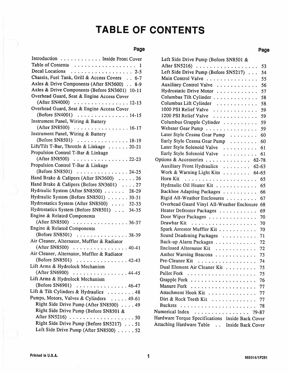 GEHL 4610 Skid Loader Illustrated Master Parts List Manual Form No.906014 Replaces 904058 preview img 3