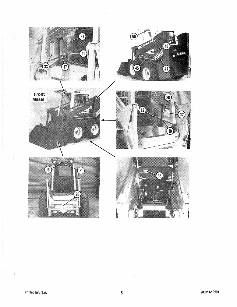 GEHL 4610 Skid Loader Illustrated Master Parts List Manual Form No.906014 Replaces 904058 preview img 7