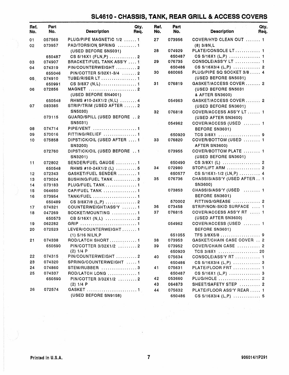 GEHL 4610 Skid Loader Illustrated Master Parts List Manual Form No.906014 Replaces 904058 preview img 9