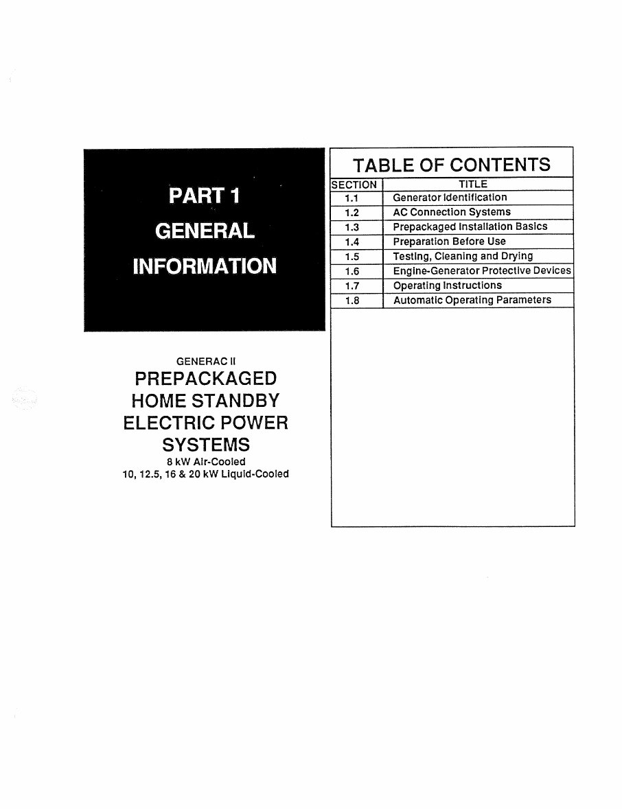 Generac 8KW Air-Cooled 10,12.5,16, 20 KW Liquid -Cooled Workshop Service Repair Manual preview img 9