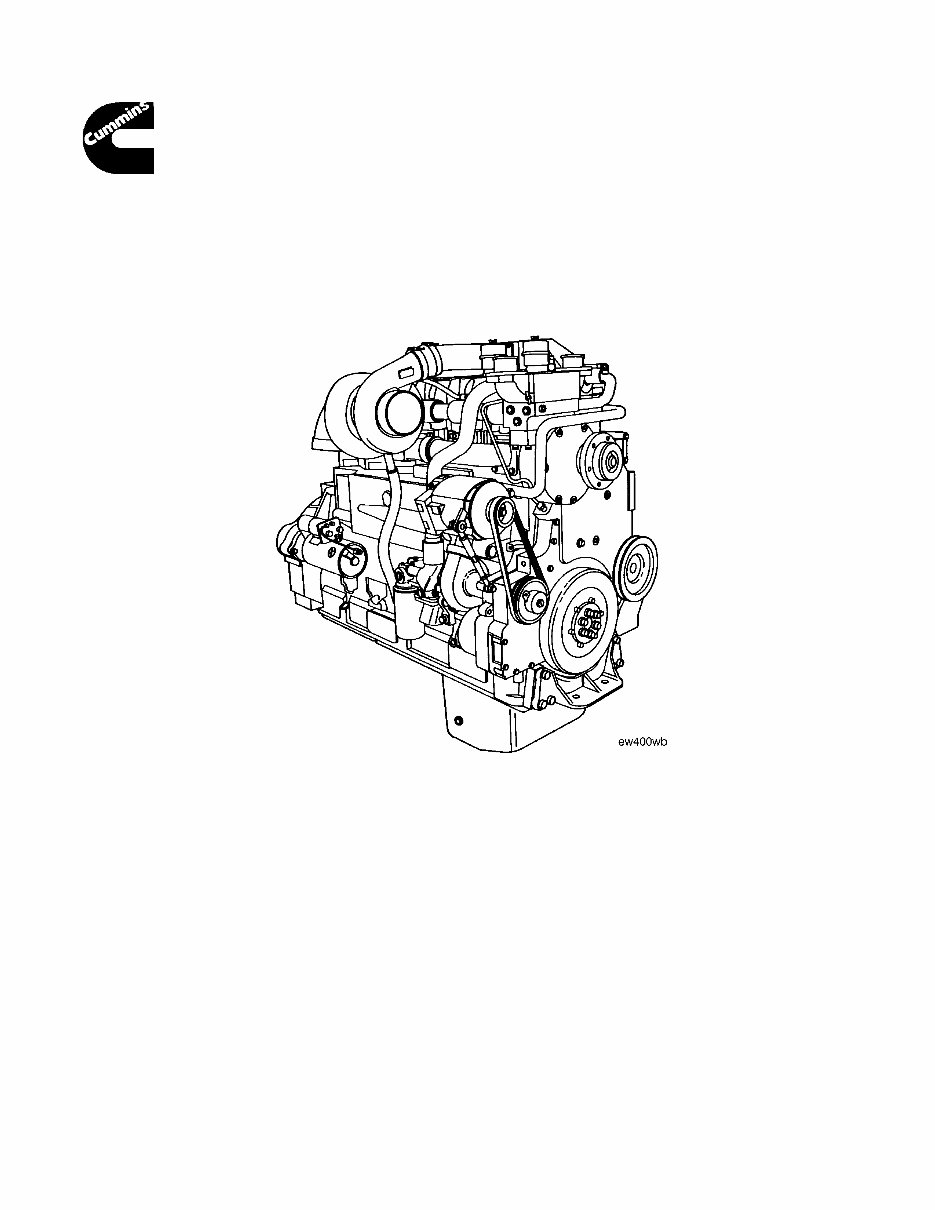 CUMMINS 19L K Series K19 Diesel Engine Workshop Manual preview img 1