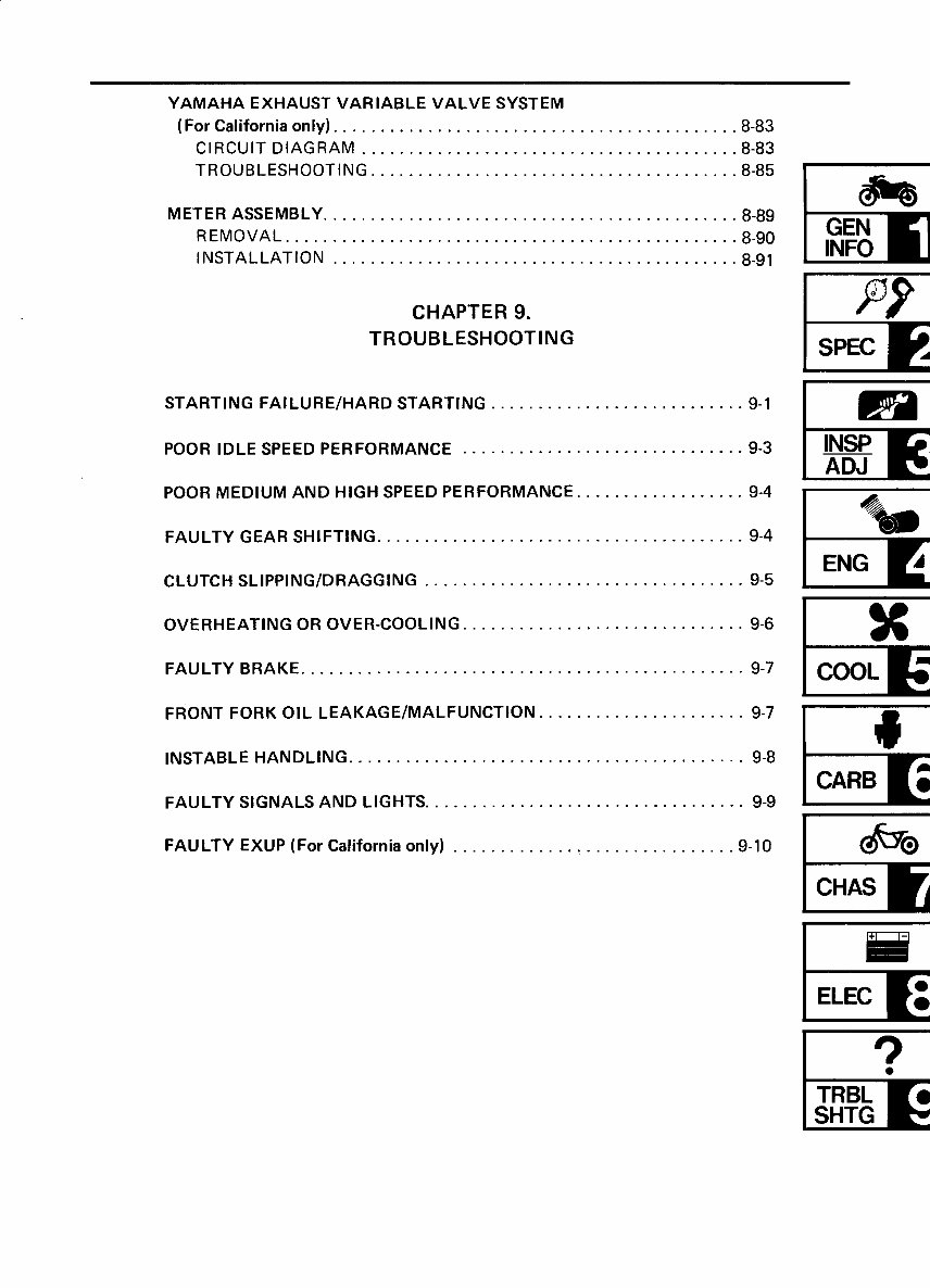 1986-1994 Yamaha FZR400 Service & Repair Manual preview img 8