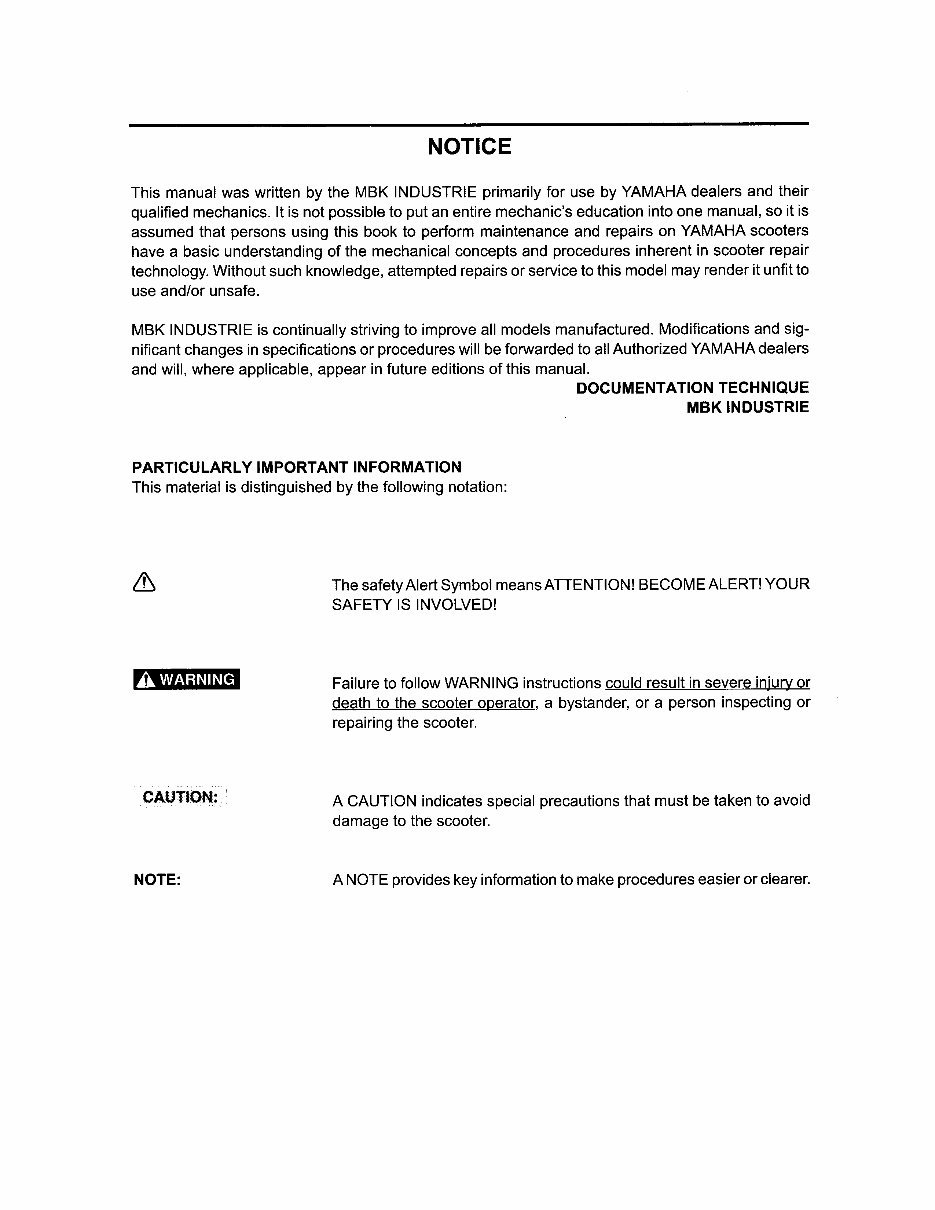 1999-2002 Yamaha Zuma CW50 Service & Repair Manual preview img 3