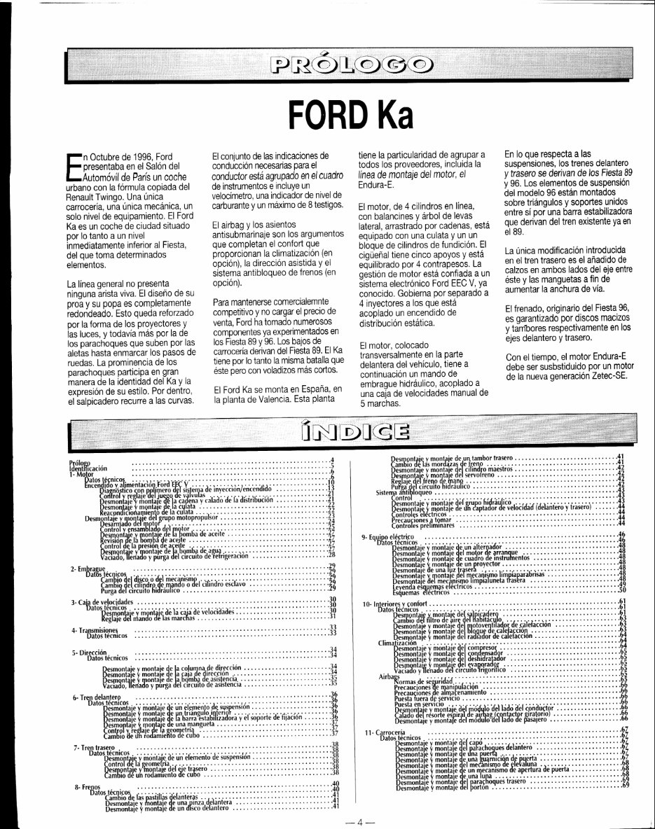 1997-2007 Ford Ka Service & Repair Manual (in Spanish) preview img 2