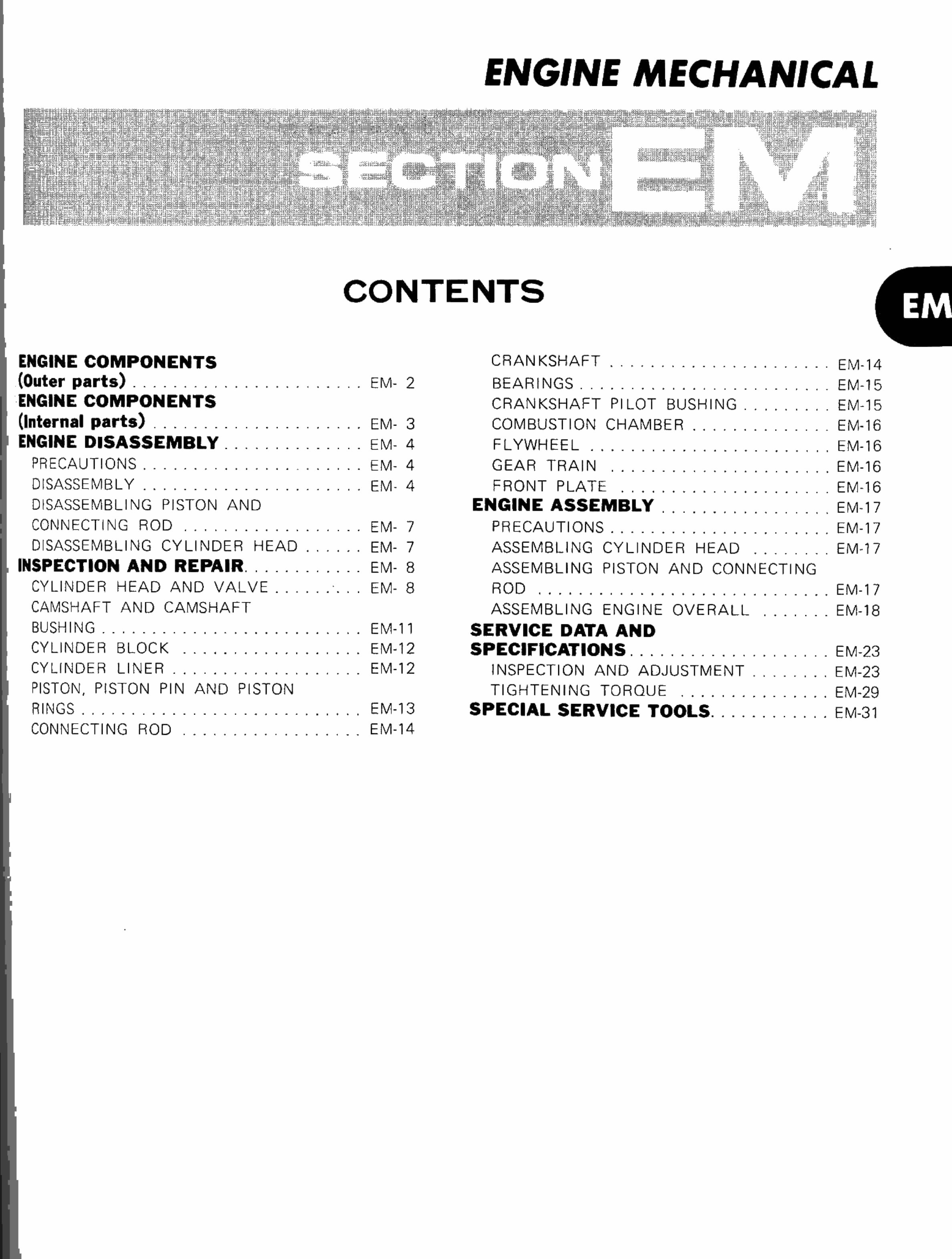 Nissan SD22, SD23, SD25, SD33 Diesel Engine Service & Repair Manual preview img 2
