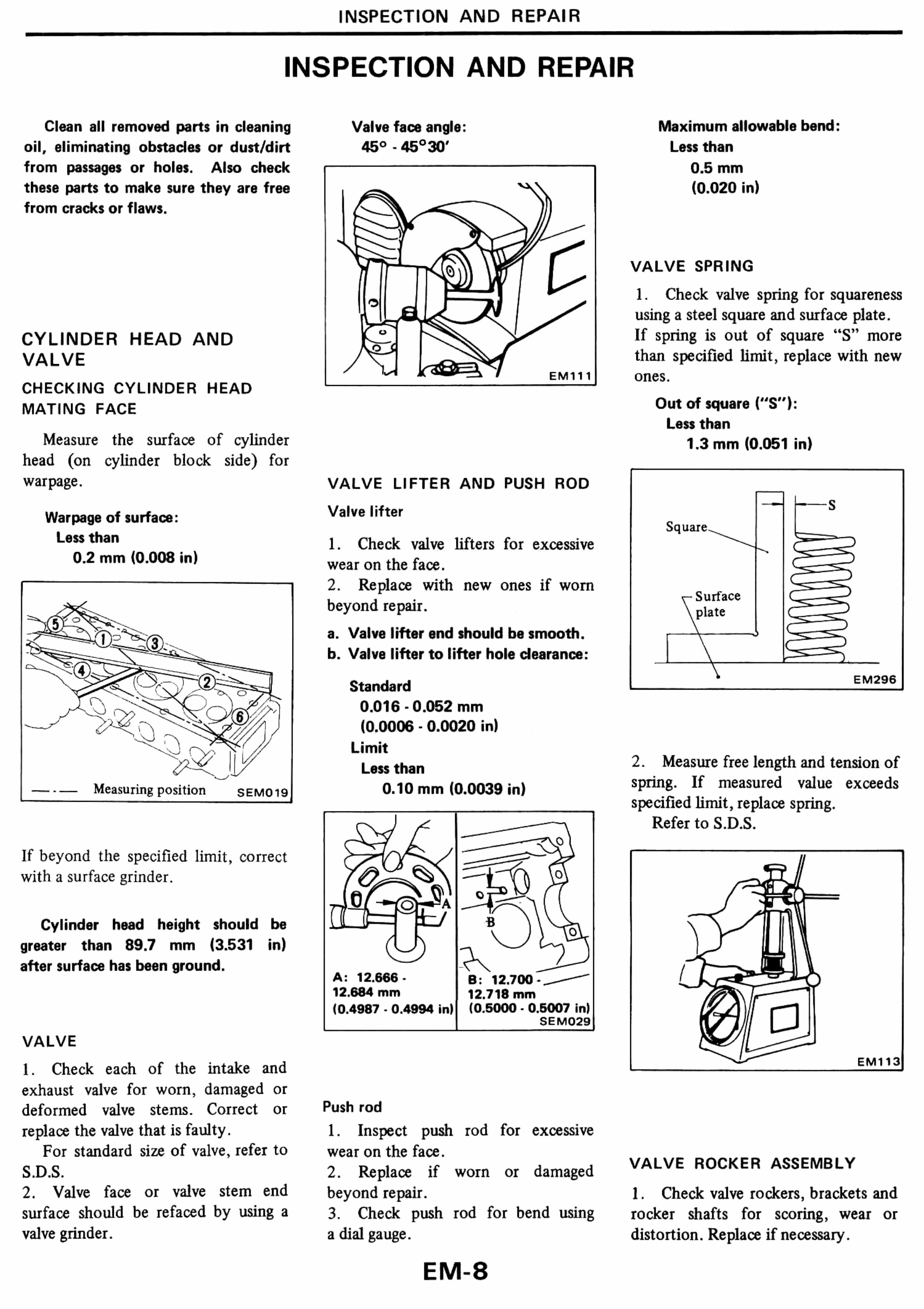 Nissan SD22, SD23, SD25, SD33 Diesel Engine Service & Repair Manual preview img 9