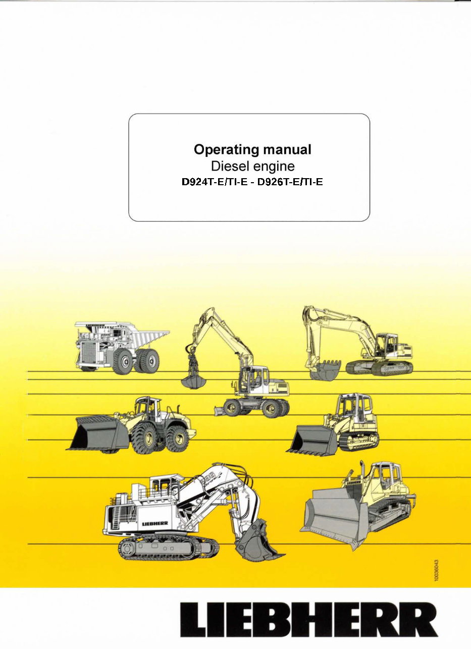LIEBHERR Operating manual Diesel engine D924 T-E/TI-E - D926 preview img 1