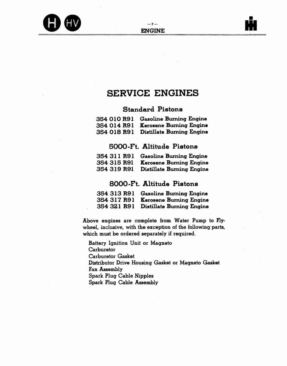 IH Farmall H & HV Tractor Service Repair Manual & Parts Catalog -2- Manuals - preview img 9