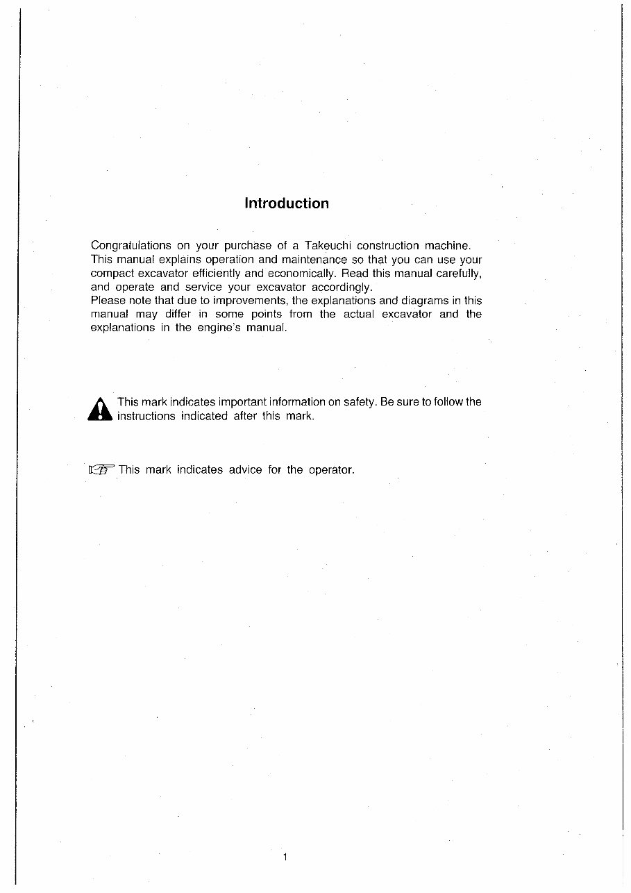 Takeuchi TB015 Compact Excavator Operator Manual 1154619 preview img 8
