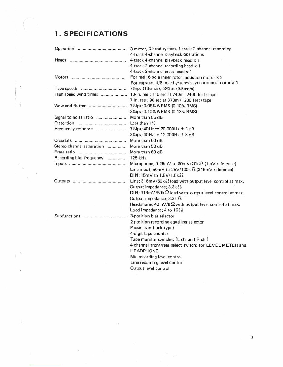 Pioneer RT-1020 L , Reel to Reel , Original Service Manual preview img 4