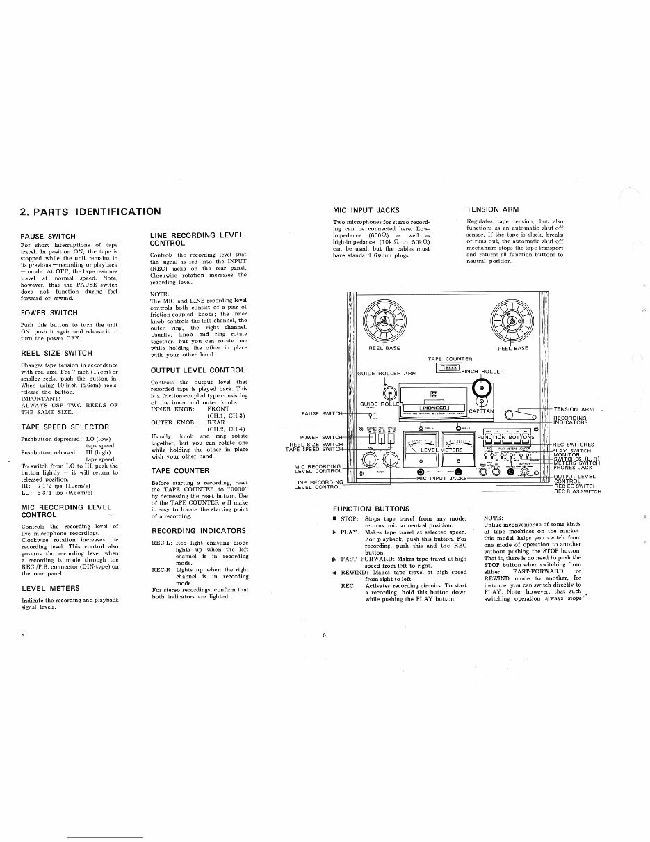 Pioneer RT-1020 L , Reel to Reel , Original Service Manual preview img 6