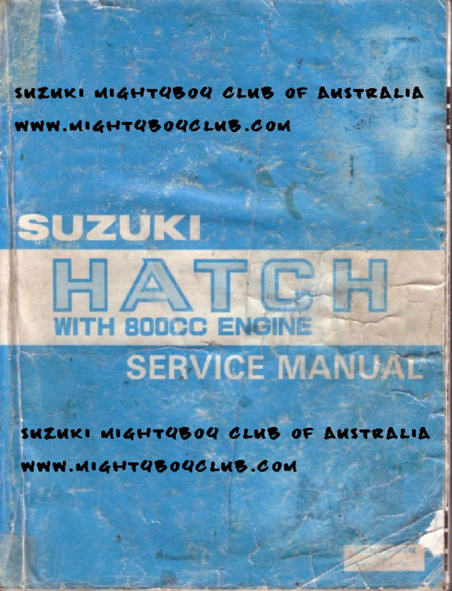 1987-1988 Suzuki Alto Hatch 800cc Service & Repair Manual preview img 1