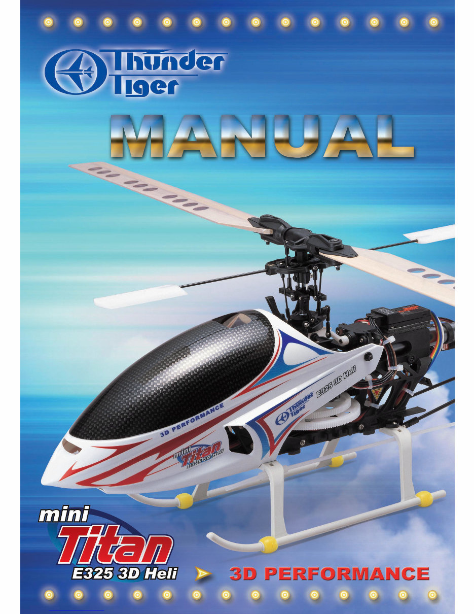 Thunder Tiger Mini Titan E325 Workshop Repair Manual preview img 1