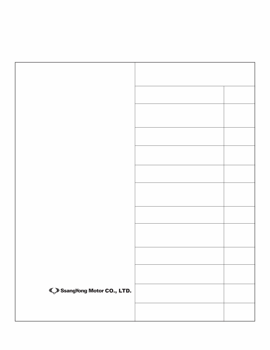 2005-2012 SsangYong Actyon Service & Repair Manual preview img 1