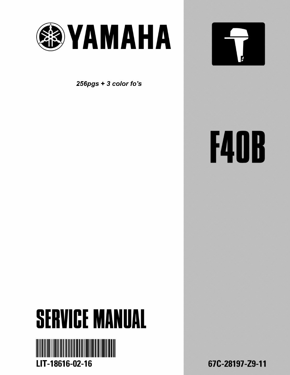 2001 2002 2003 2004 2005 2006 2007 Yamaha F40(28hp) 3-cyl 4-stroke Jet Drive Outboard models Service Manual preview img 1