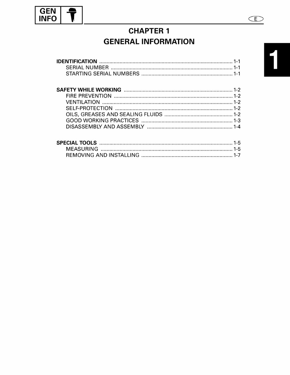 2001 2002 2003 2004 2005 2006 2007 Yamaha F40(28hp) 3-cyl 4-stroke Jet Drive Outboard models Service Manual preview img 8