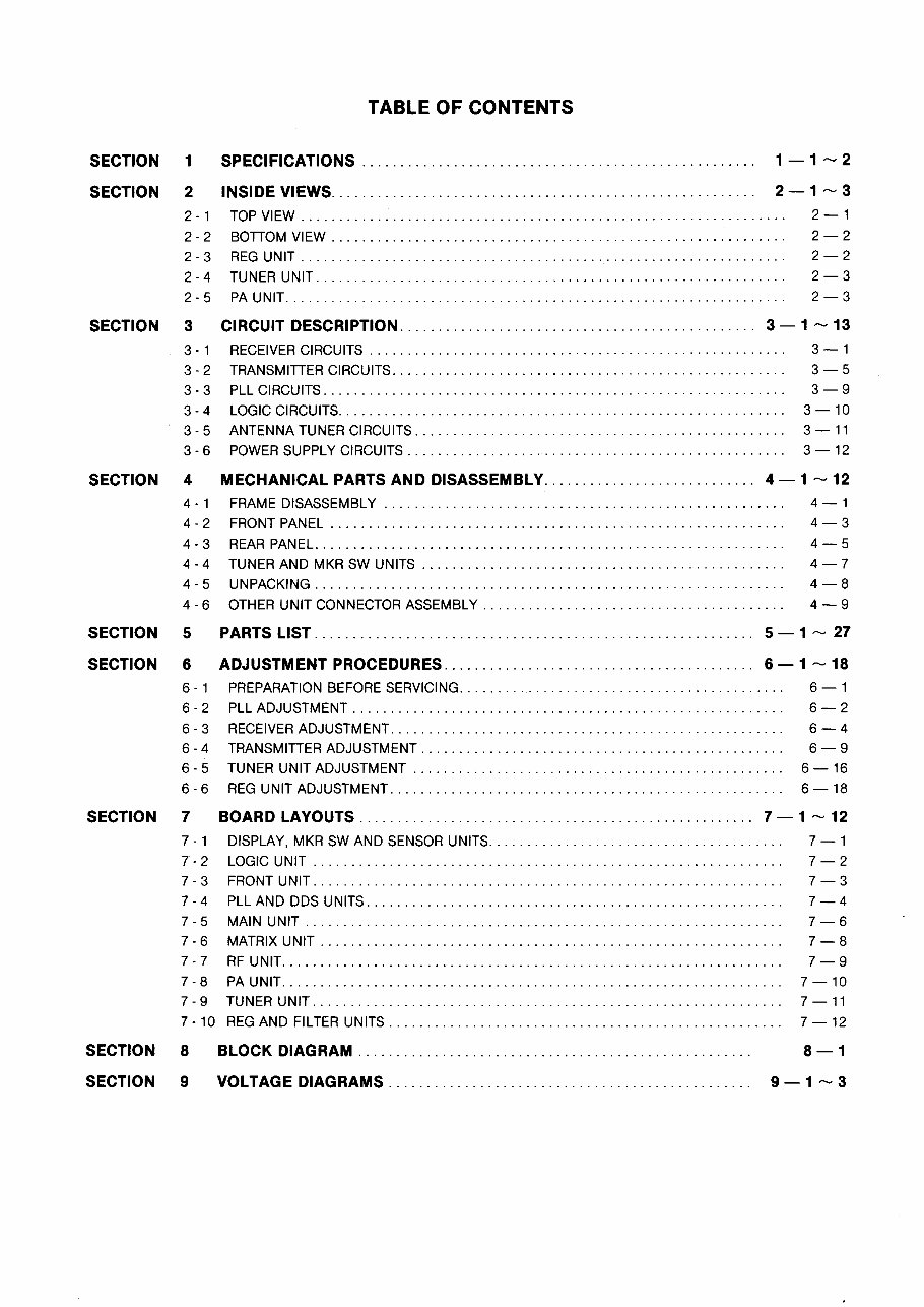 ICOM IC-765 Service Manual preview img 3