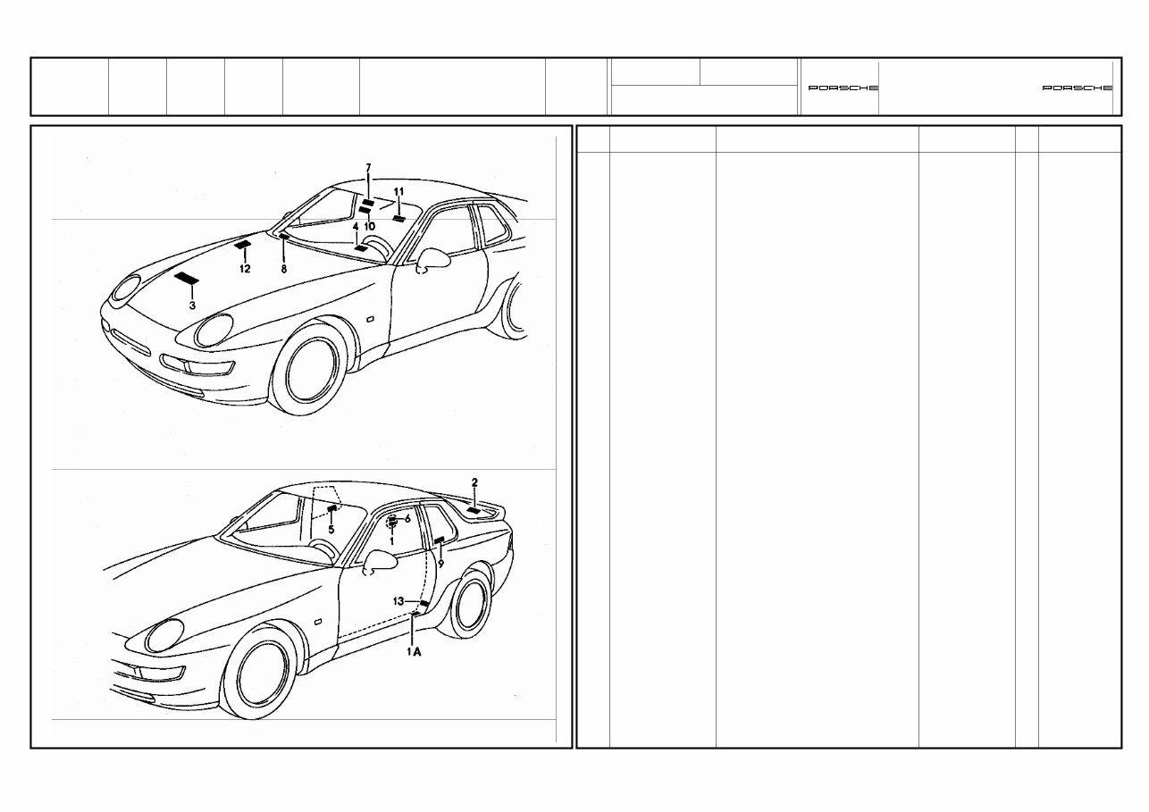 PORSCHE 968 Replacement Parts Manual preview img 2