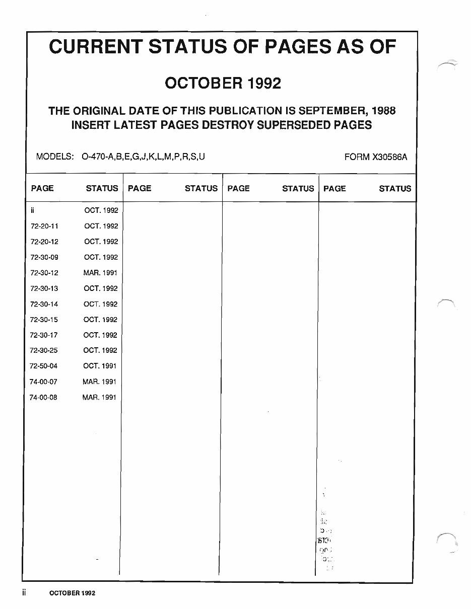 Continental Aircraft Engines O 470 K L M Overhaul Manual preview img 2