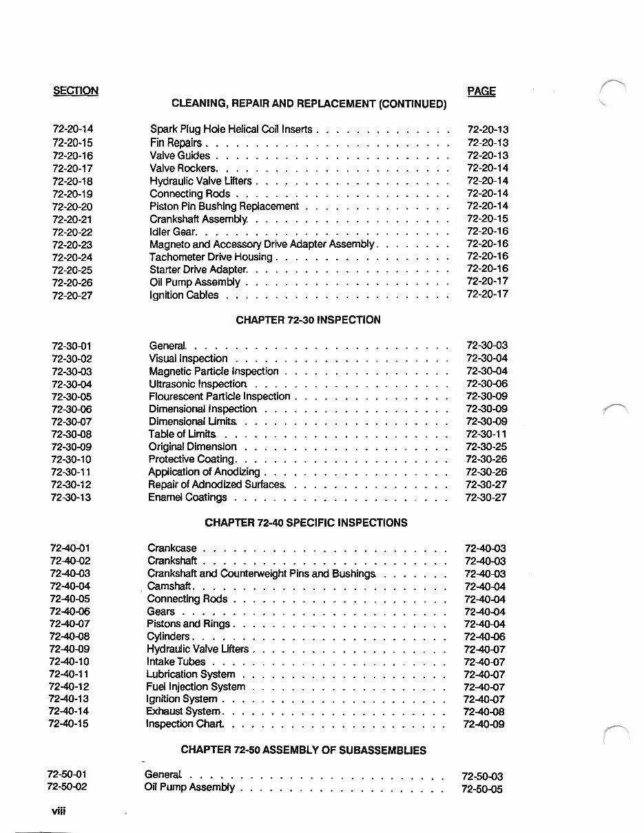 Continental Aircraft Engines O 470 K L M Overhaul Manual preview img 8