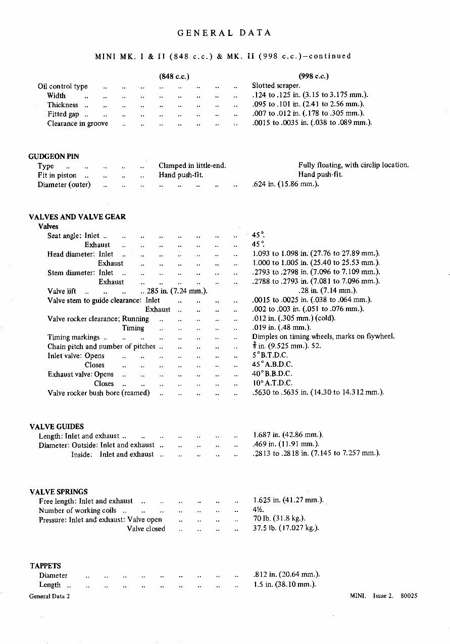 MINI COOPER Workshop Manual 1964 1965 1966 1967 1968 1969 1970 preview img 10