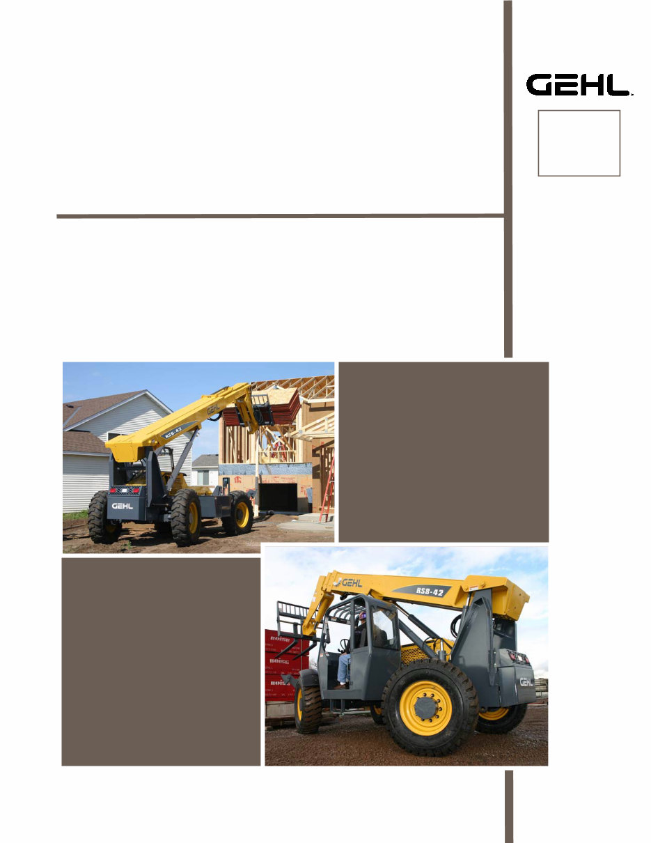 GEHL RS6-42, RS8-42, RS8-44 Telescopic Handlers Parts Manual preview img 1