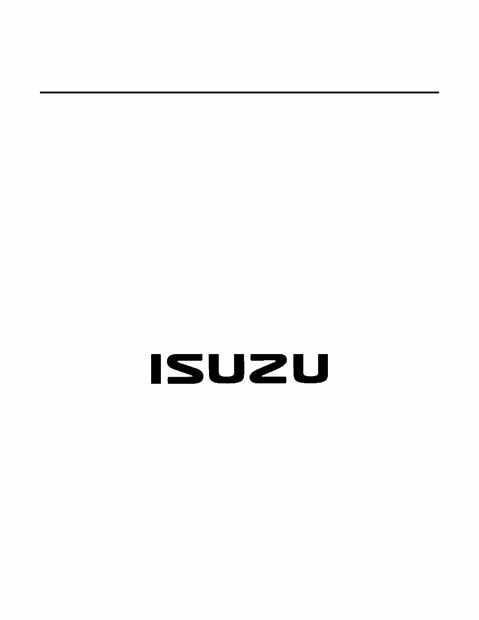 1999-2001 Isuzu N Series (NHR/NKR/NPR/NQR/NPS) Trucks Service & Repair Manual preview img 1