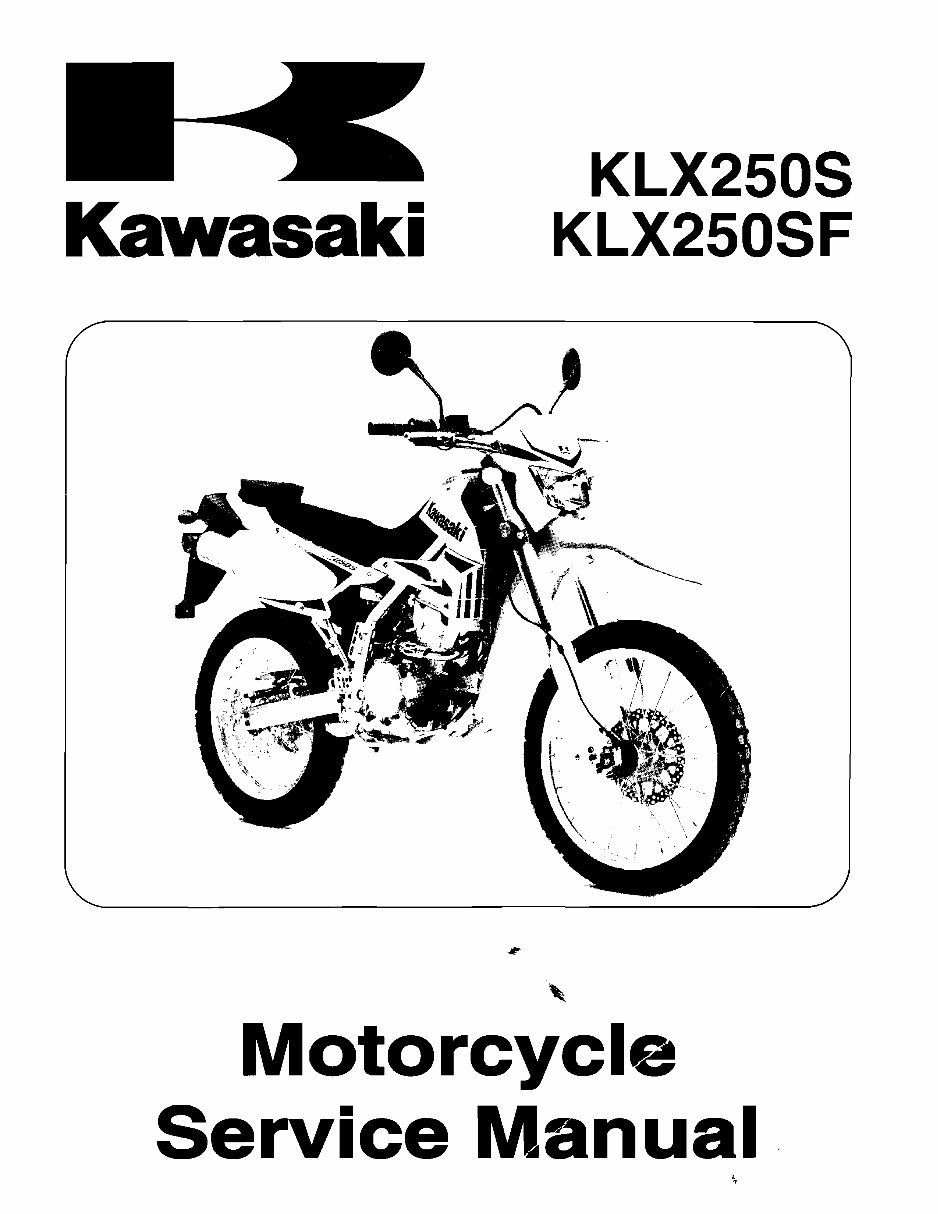 2009-Onward Kawasaki KLX250S KLX250SF Service & Repair Manual preview img 1
